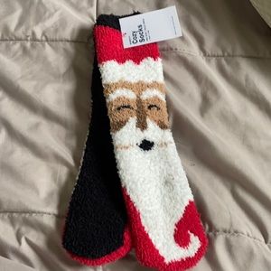 NWT Old Navy WOMENS DOG Boston Terrier Adult Cozy Socks Fuzzy One Size Christmas NWT Old Navy WOMENS DOG Boston Terrier Adult Cozy Socks Fuzzy One Size Christmas